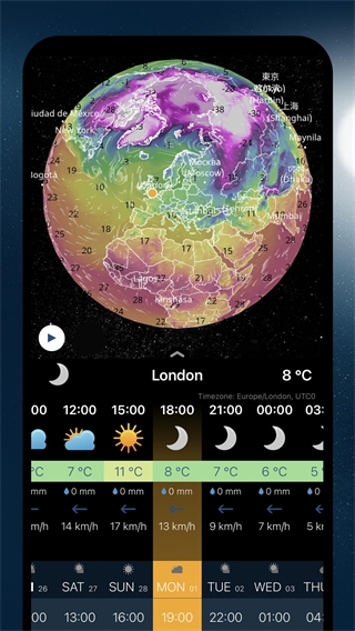 Ventusky风雨气温图 截图4