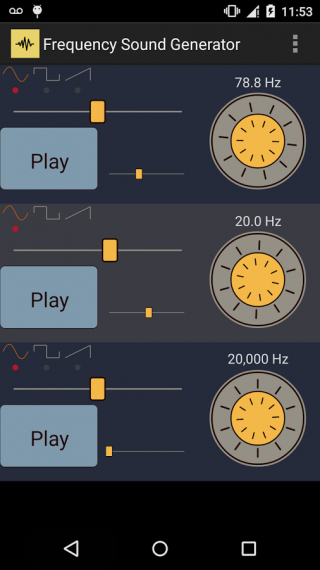 频率的声音发生器app 截图1