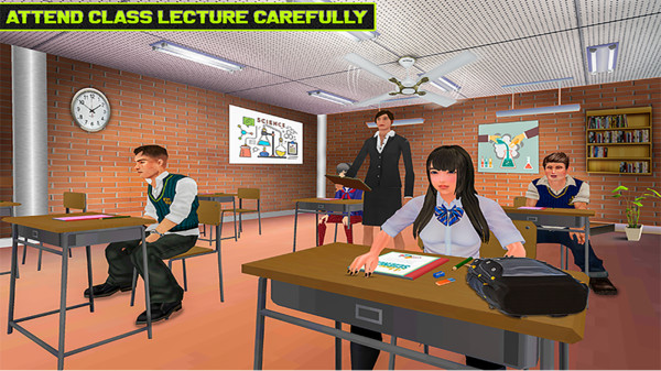 虚拟高中生活模拟器2024 截图1
